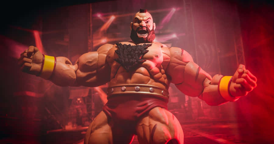 Street Fighter Zangief Action Pose Wallpaper