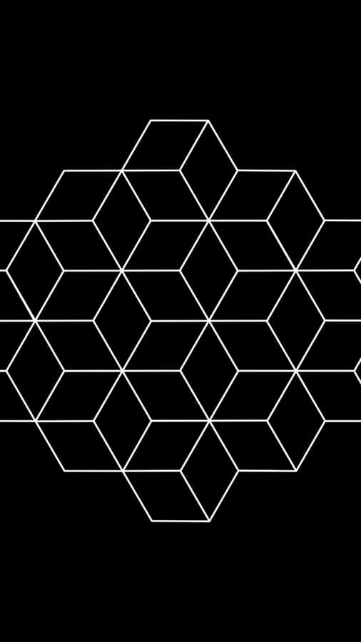 Striking Black And White Geometric Pattern Wallpaper
