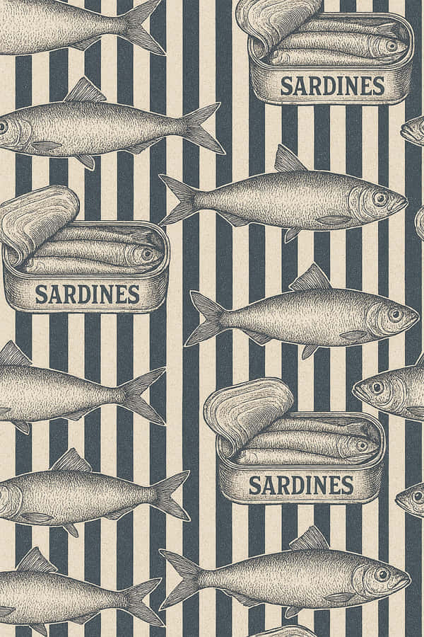 Striped Bottom Sardines Wallpaper