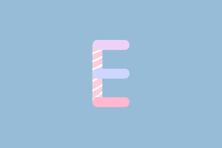 Striped Letter E Graphic Wallpaper