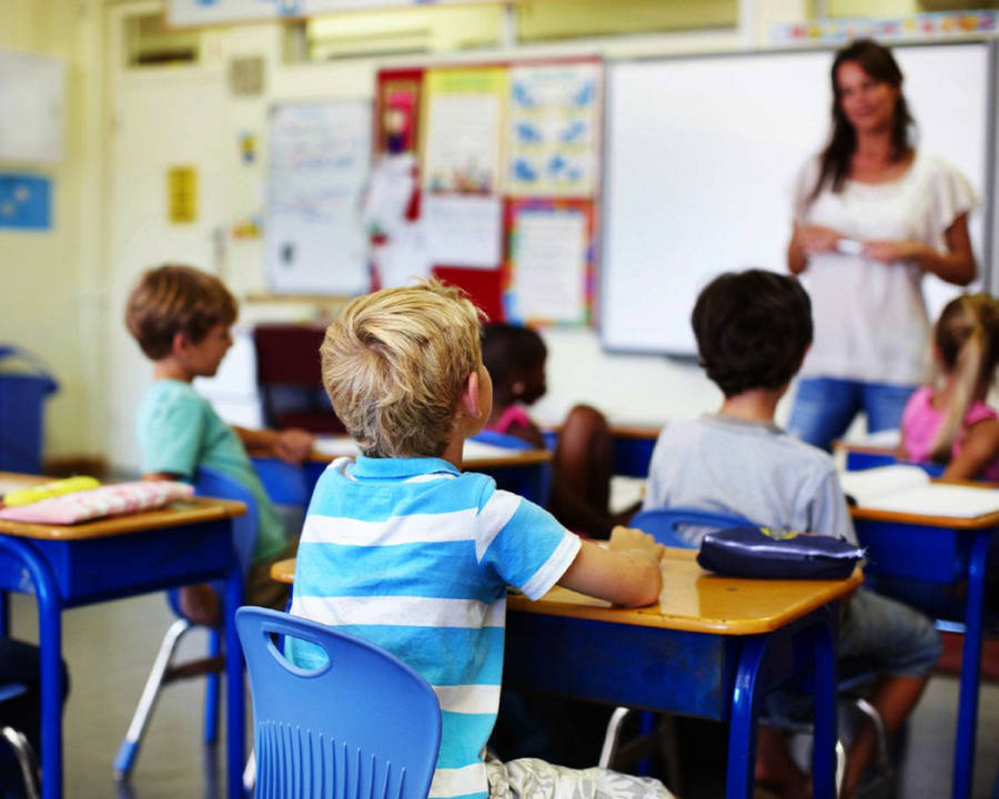 Students Behave And Listen As Teacher Discuss Wallpaper