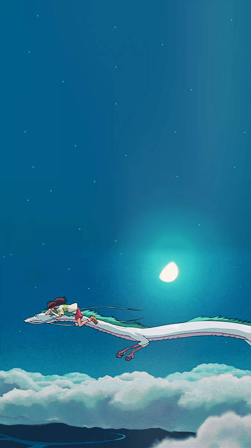 Studio Ghibli Iphone Dragon Haku And Chihiro Wallpaper