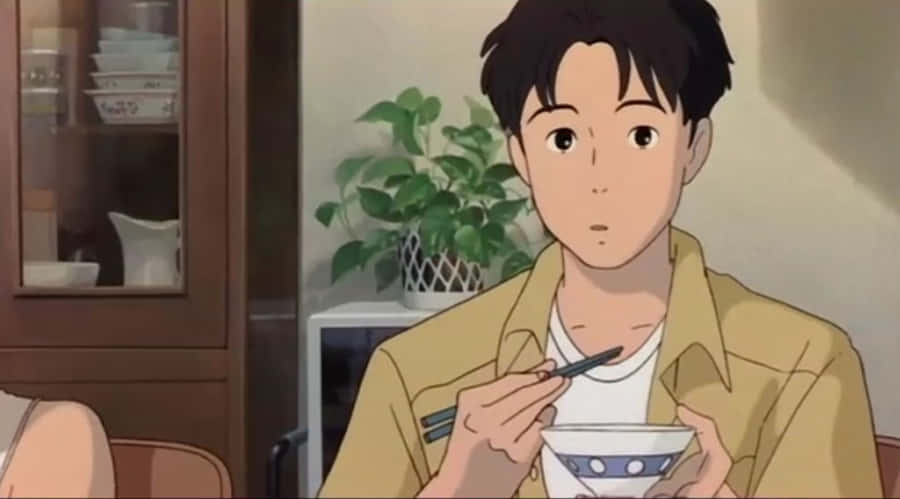 Studio Ghibli's Ocean Waves Scenic View Wallpaper