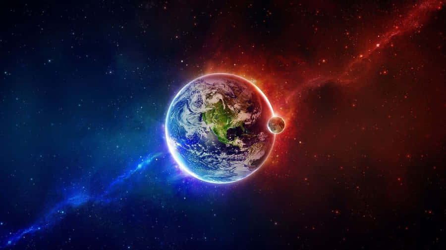 Stunning 3d Earth Visualization Wallpaper