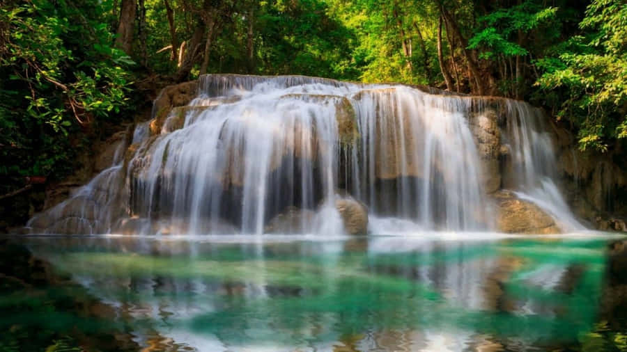 Stunning 3d Waterfall Scenery Wallpaper