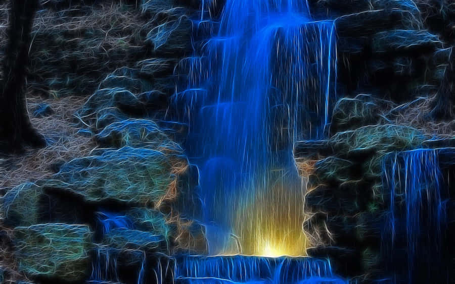 Stunning 3d Waterfall Wallpaper Wallpaper