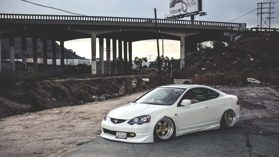 Stunning Acura Integra In Action Wallpaper