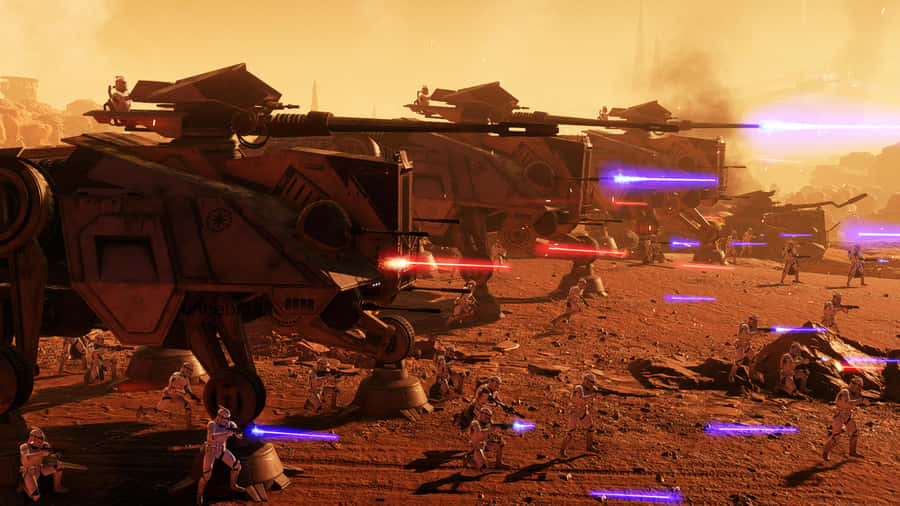 Stunning Aerial View Of Geonosis Landscape Wallpaper