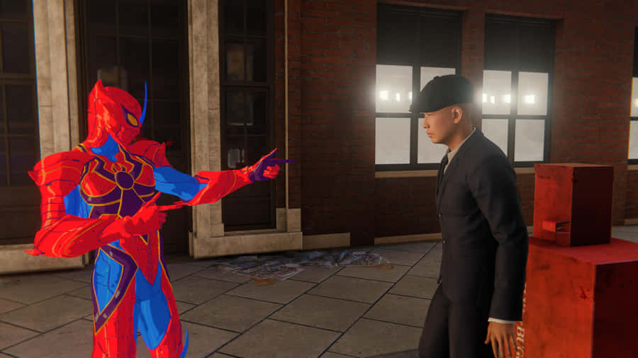 Stunning Arachnid Close-up On A Vibrant Backdrop Wallpaper