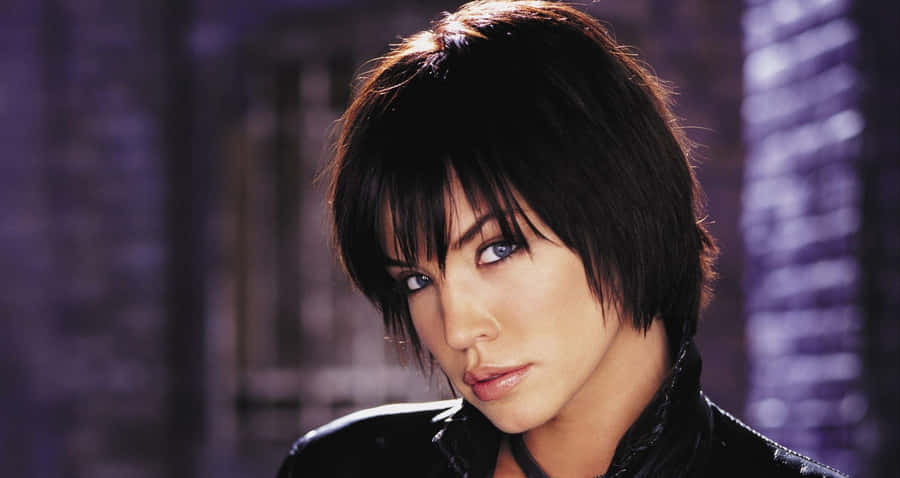 Stunning Ashley Scott Posing For A Photoshoot Wallpaper