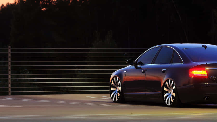 Stunning Audi A6 Sedan At Night Wallpaper