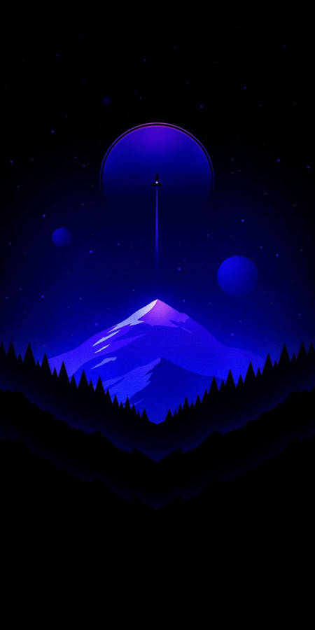 Stunning Blue Atmosphere Oled Display On Phone Wallpaper