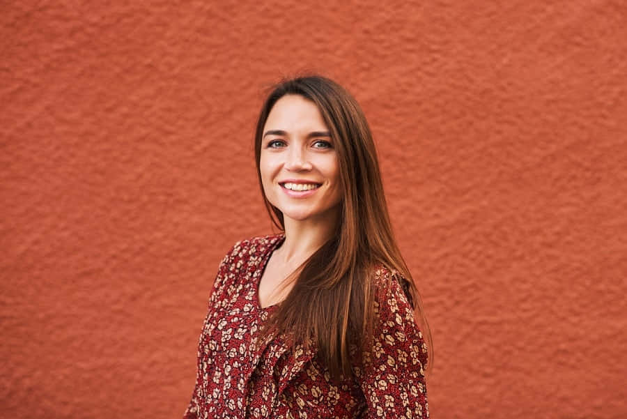 Stunning Brown-eyed Girl Portrait Wallpaper