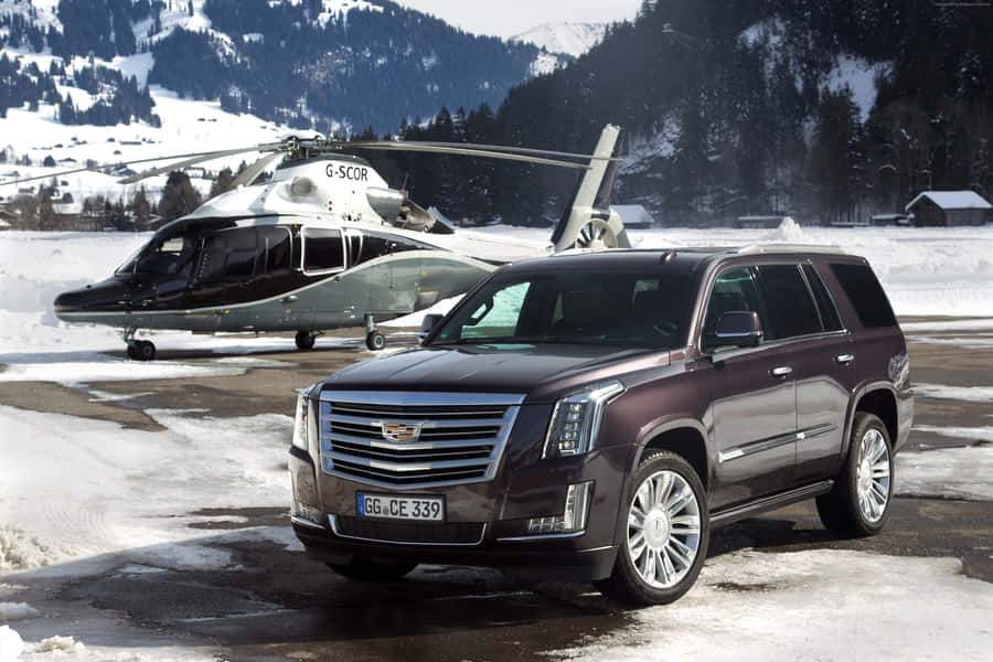 Stunning Cadillac Escalade In Its Natural Habitat. Wallpaper