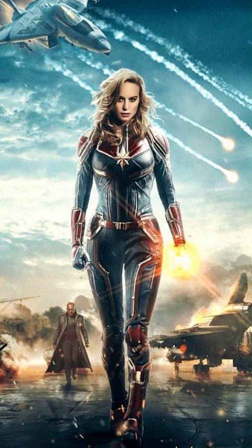 Stunning Captain Marvel Iphone Wallpaper