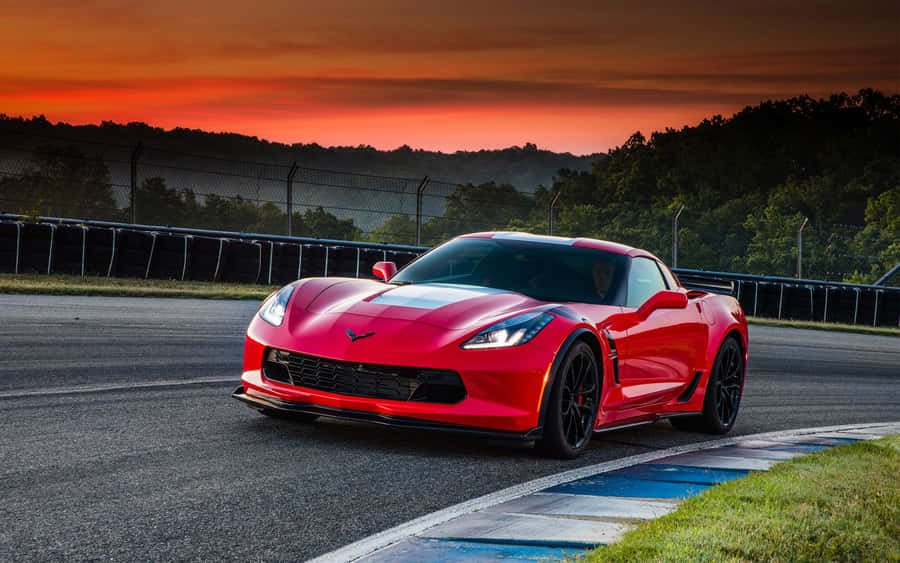 Stunning Chevrolet Corvette Grand Sport In Action Wallpaper
