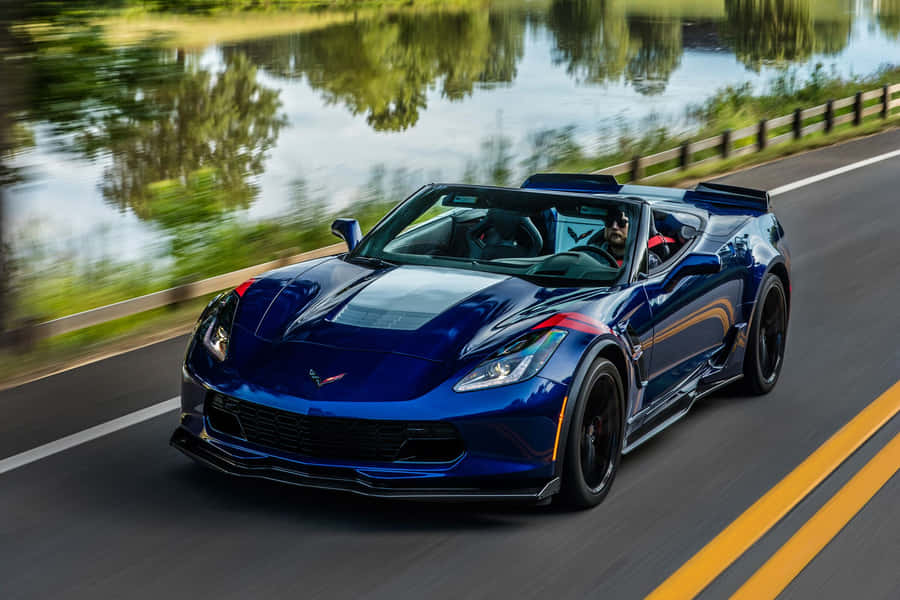 Stunning Chevrolet Corvette Grand Sport In Motion Wallpaper
