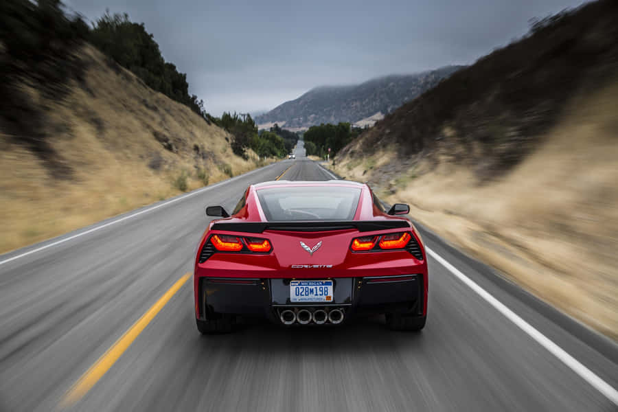 Stunning Chevrolet Corvette Stingray In Motion Wallpaper