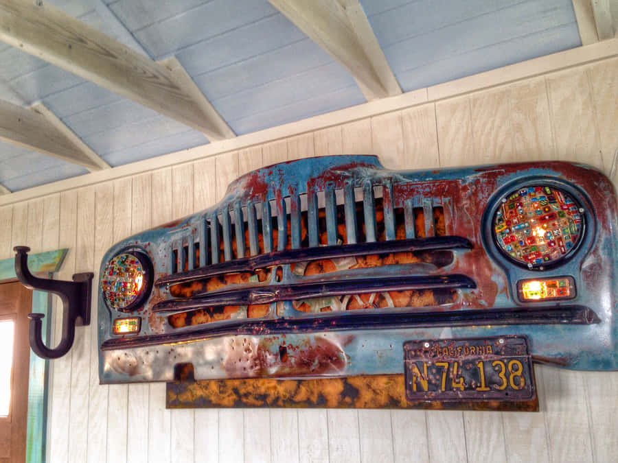 Stunning Close-up Of A Car Grill Wallpaper