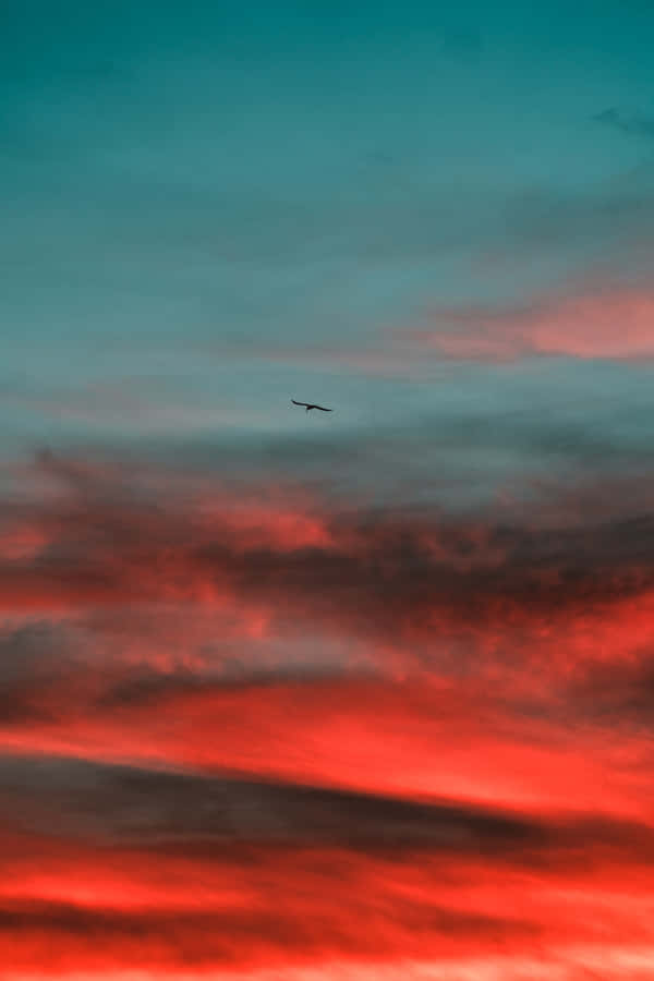 Stunning Colorful Sunset Amidst The Clouds Wallpaper