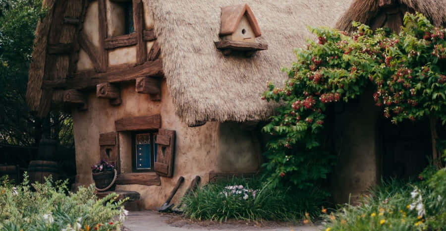 Stunning Cottage Garden In Full Bloom Wallpaper