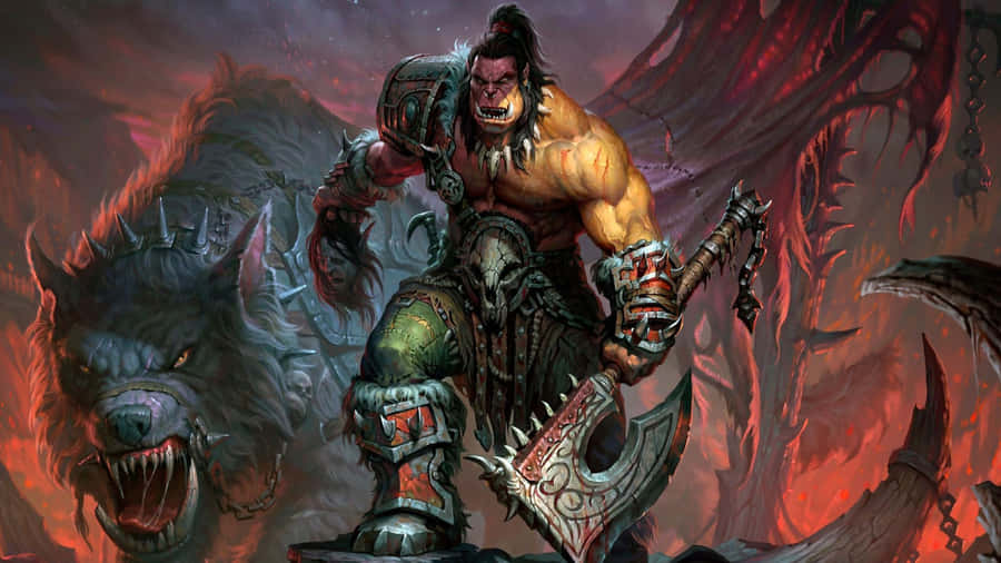 Stunning Depiction Of World Of Warcraft Races In Action Wallpaper