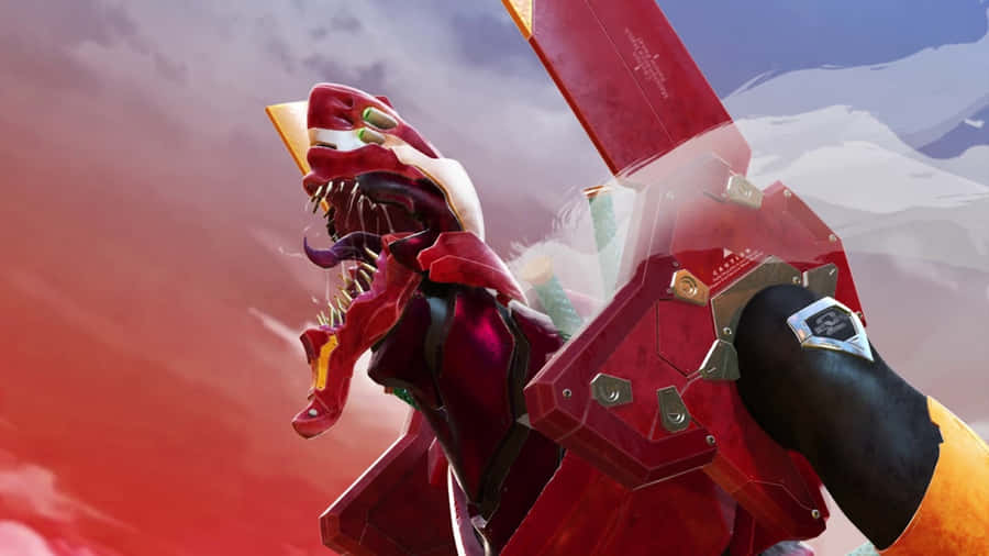 Stunning Eva-02 Mech Suit In Battle Wallpaper