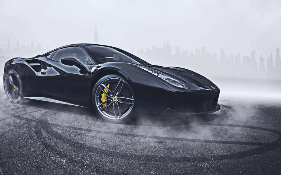 Stunning Ferrari 488 Spider Cruising The Open Road Wallpaper