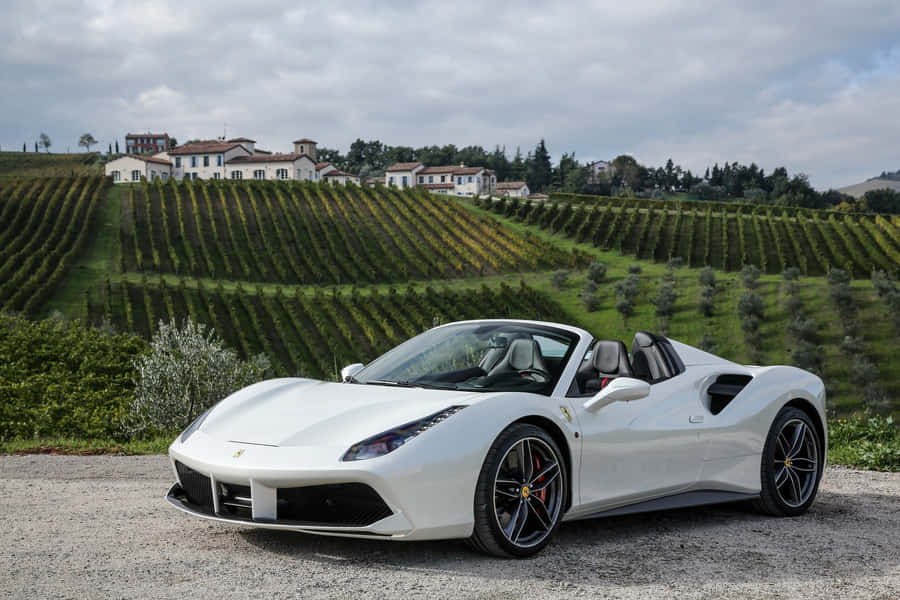 Stunning Ferrari 488 Spider In Motion Wallpaper
