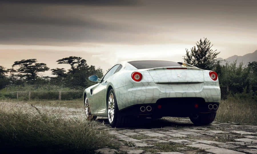 Stunning Ferrari 599 Gtb Fiorano On The Road Wallpaper