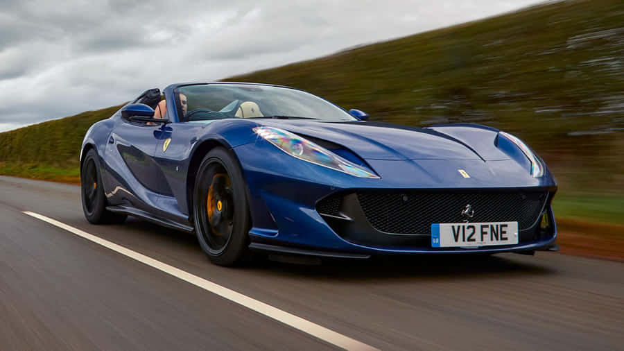 Stunning Ferrari 812 Superfast In Motion Wallpaper