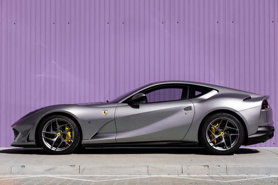 Stunning Ferrari 812 Superfast On The Road Wallpaper
