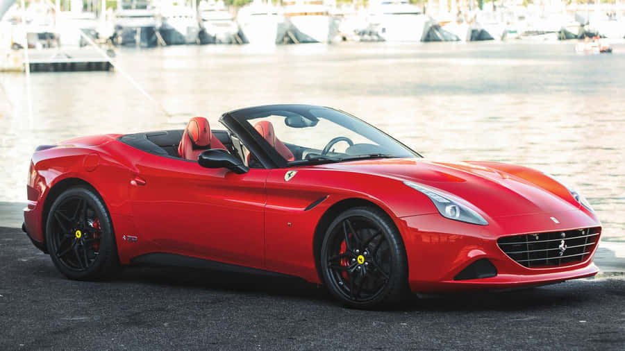 Stunning Ferrari California T In Motion Wallpaper