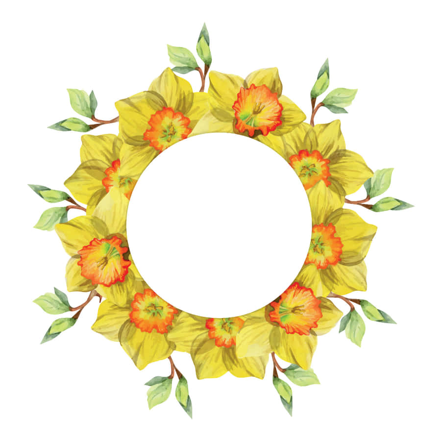 Stunning Floral Wreath In Full Bloom Wallpaper