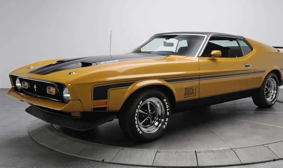 Stunning Ford Mustang Mach 1 In Action Wallpaper