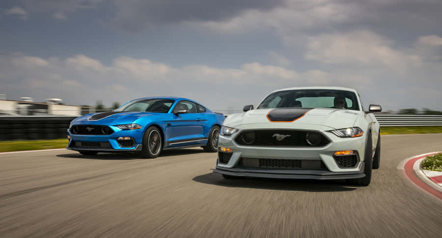 Stunning Ford Mustang Mach 1 Parked At Sunset Wallpaper