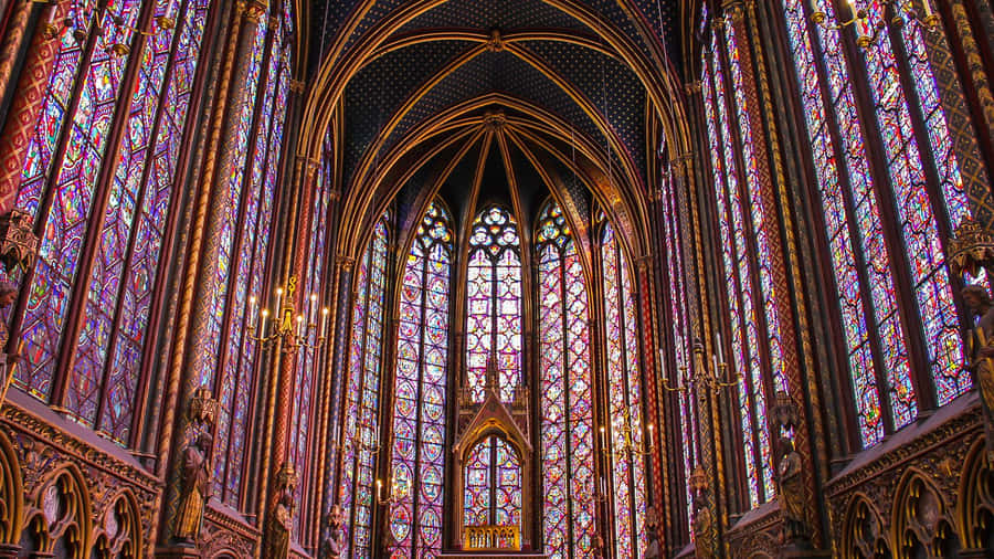 Stunning Gothic Architecture Featuring A Cathedral And Cityscape Wallpaper