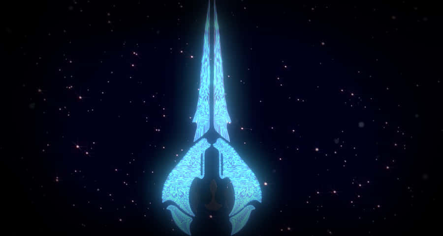 Stunning Halo Energy Sword In A Vibrant Blue Hues Wallpaper