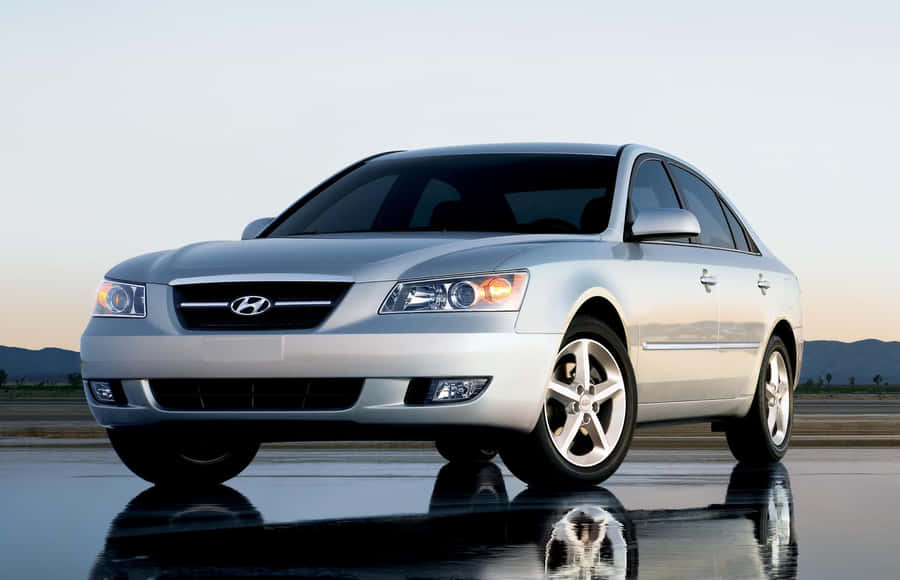 Stunning Hyundai Sonata At Sunset Wallpaper