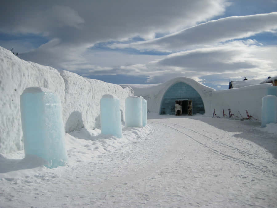 Stunning Ice Suite At The Ice Hotel Wallpaper