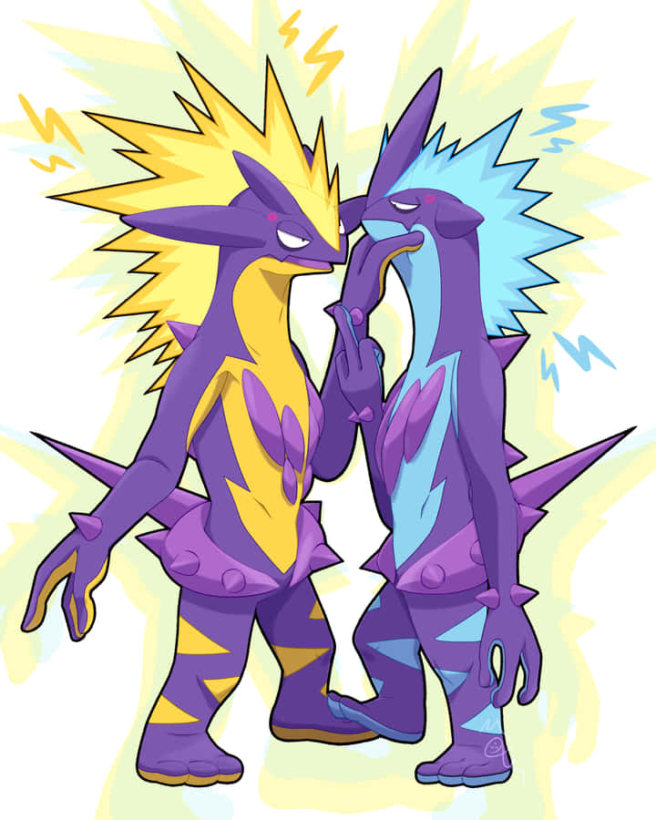Stunning Illustration Of Toxtricity, The Electric/poison Type Pokémon Wallpaper