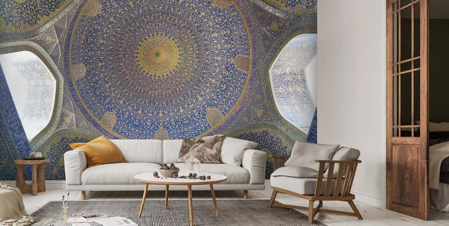 Stunning Interior Wall Motifs Of Isfahan Wallpaper