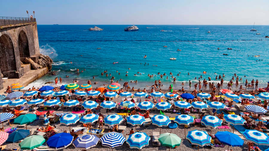 Stunning Italian Beach View Wallpaper