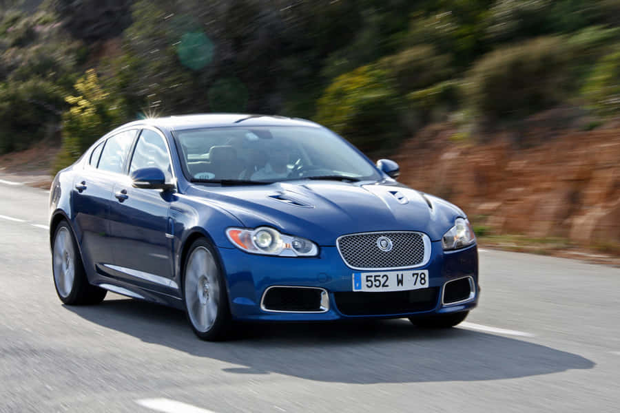 Stunning Jaguar Xfr In Action Wallpaper