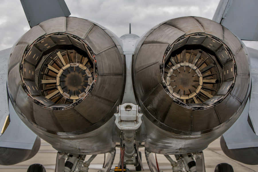 Stunning Jet Engine In Motion Wallpaper