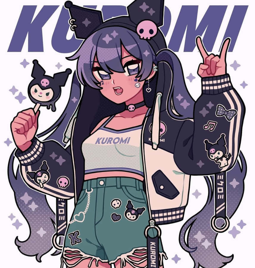 Stunning Kuromi Fanart Illustration Wallpaper
