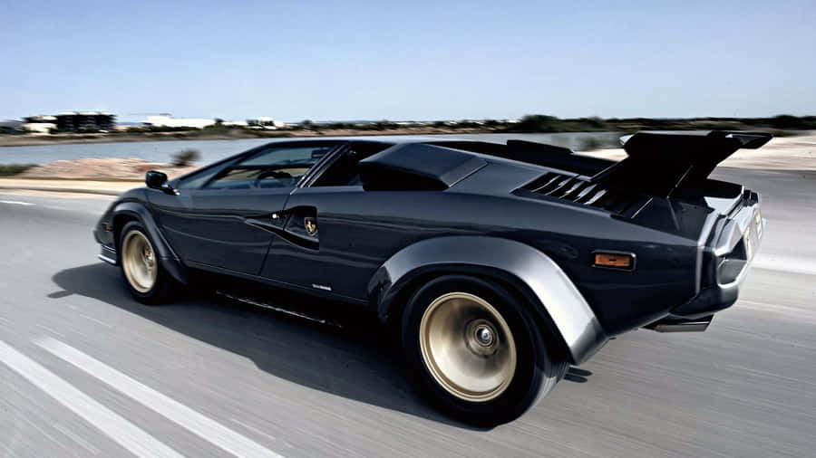 Stunning Lamborghini Countach In Action Wallpaper