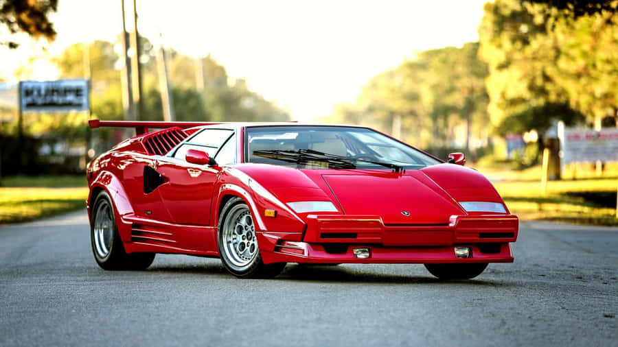 Stunning Lamborghini Countach In Pristine Condition Wallpaper