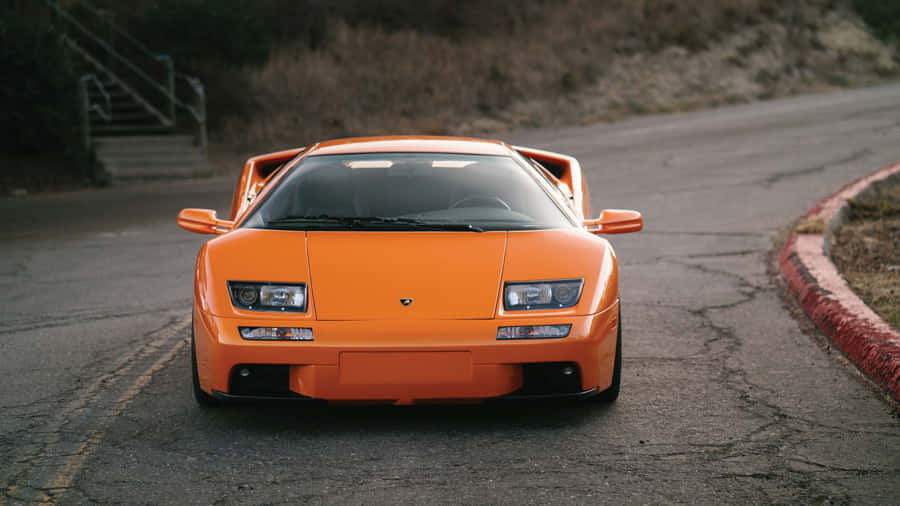 Stunning Lamborghini Diablo In Action Wallpaper