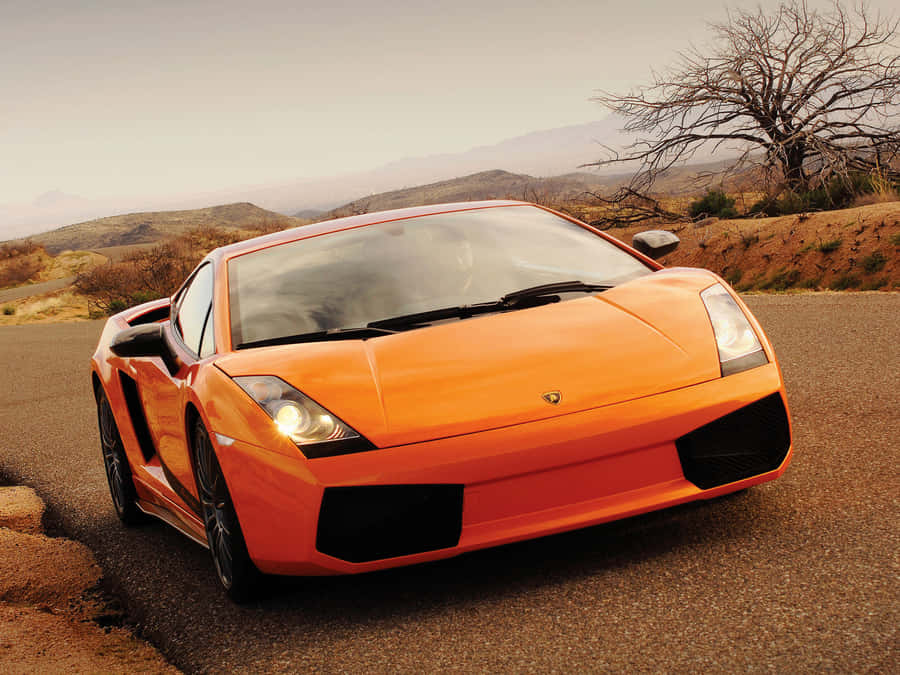 Stunning Lamborghini Gallardo On The Road Wallpaper